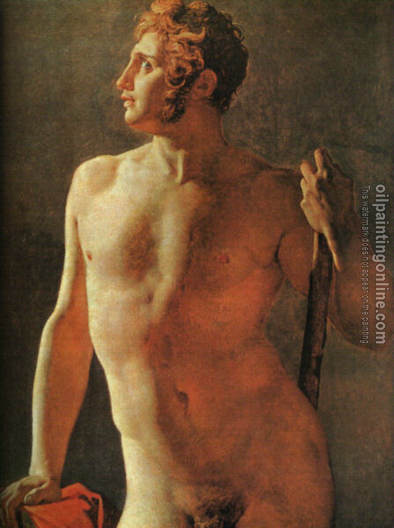 Ingres, Jean Auguste Dominique - Male Torso